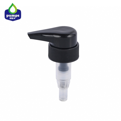 Frasco de xampu preto loção cosmética bomba 4cc dosagem
